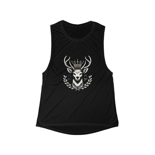 Royal Deer Women's Flowy Muscle Tank - Stylish & Comfortable Activewear - Oh Deer Lord