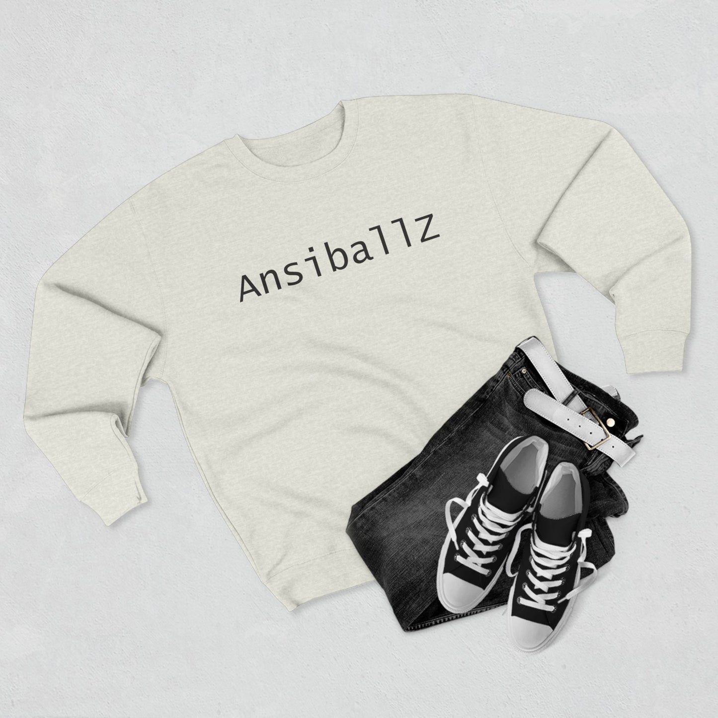 Cozy Unisex Crewneck Sweatshirt with 'Ansiballz' Design, Trendy Casual Wear, Perfect for Gifts, Lounge, or Everyday Use
