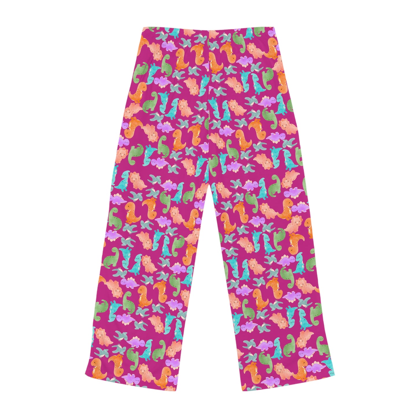 Dino Pattern Womens Pajama Pants Cozy Sleepwear Fun Lounge Pants Perfect Gift for Sleepovers Summer Vibes Beach Lovers Rainbow Dinos Pink