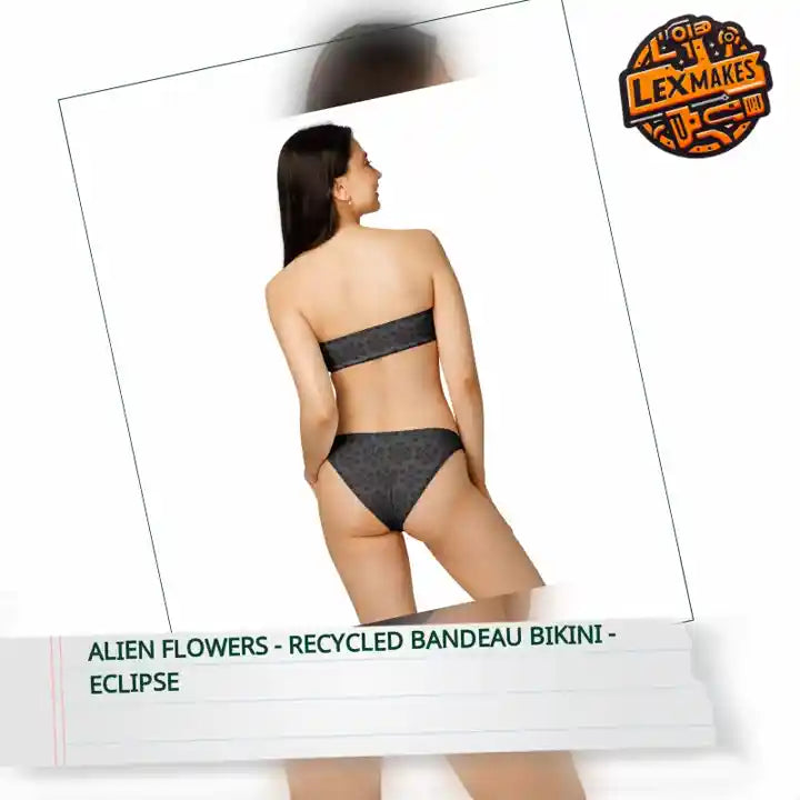 Alien Flowers - Recycled bandeau bikini - Eclipse.